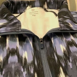 T  by Talbots ACTIVEWEAR purple half zip long sleeve top.